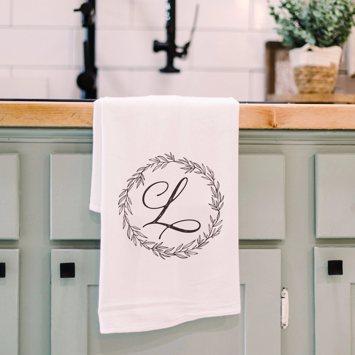 Monogrammed Tea Towel