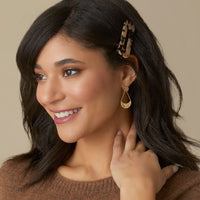 Hammered Half Moon Earrings