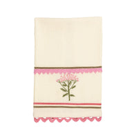 Floral Embroidered Waffle Towel