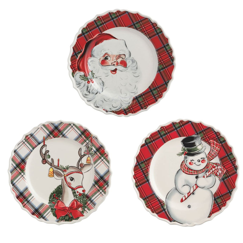 Tartan Rim Salad Plate