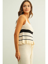 Ruffled Hem Knit Top