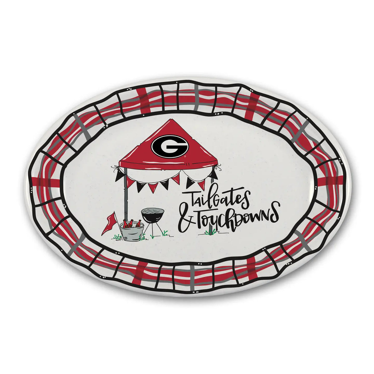 UGA BBQ Oval Platter