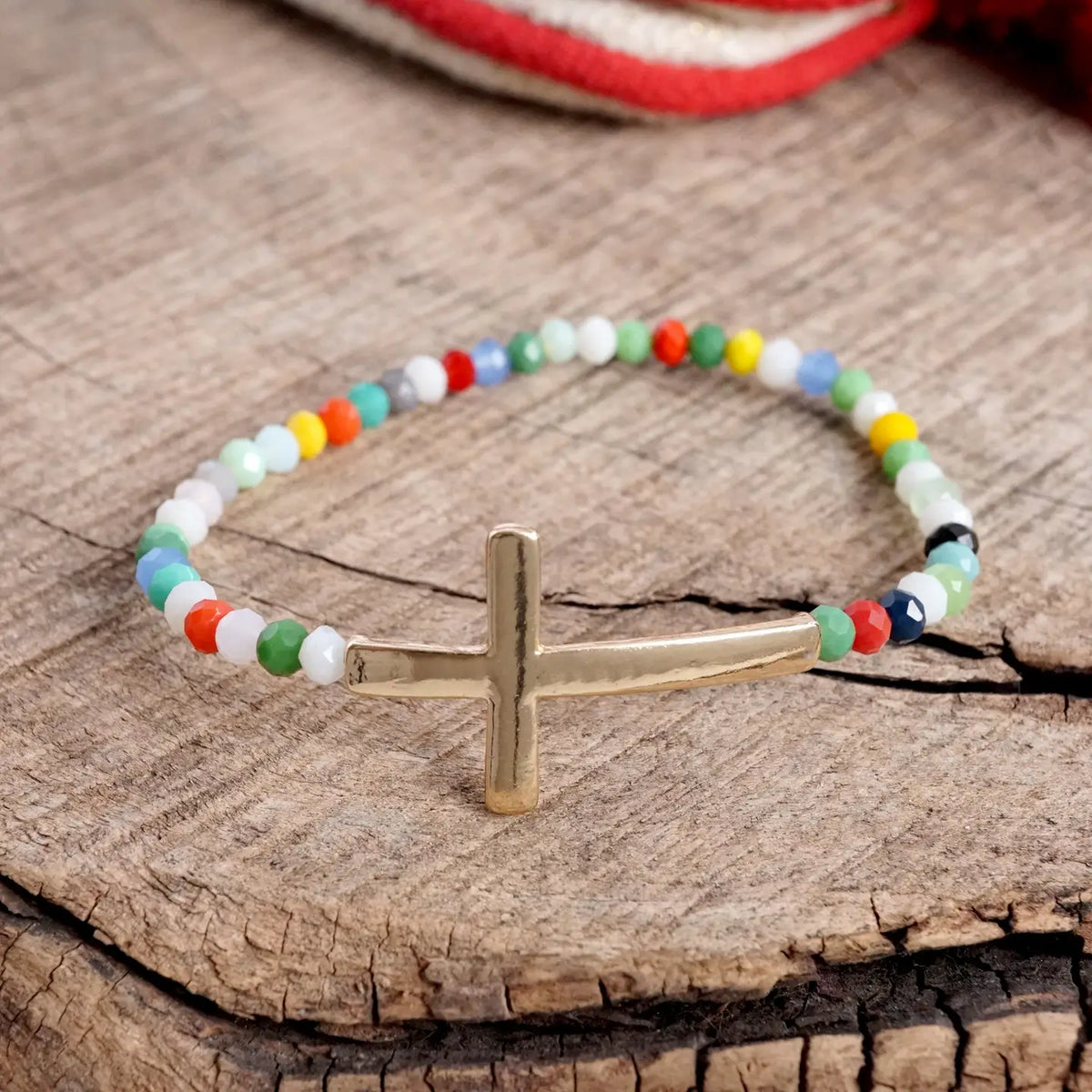 Sideways Cross Bracelet
