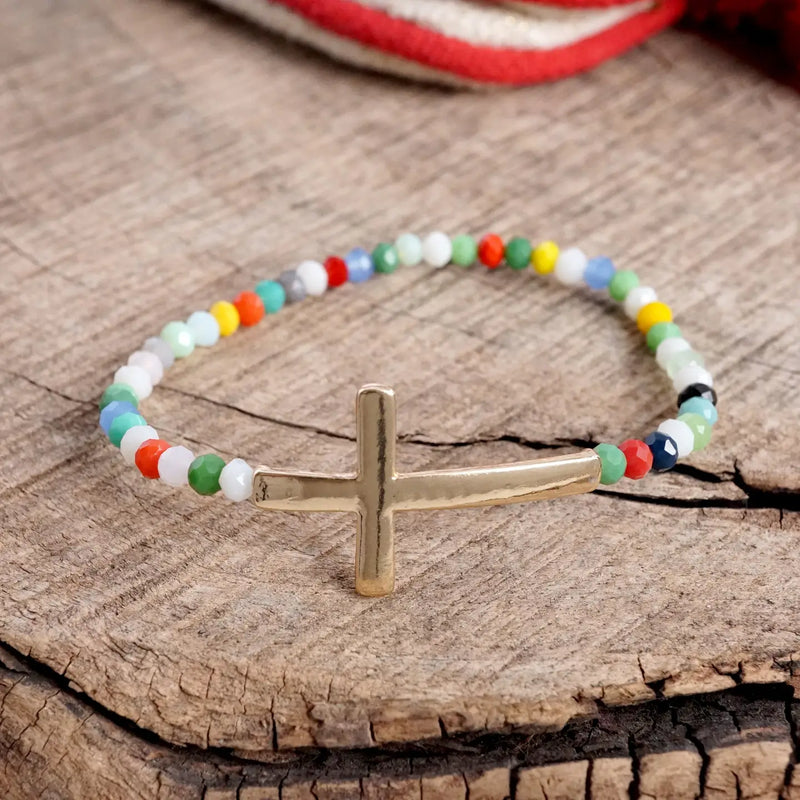 Sideways Cross Bracelet