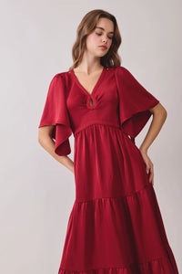 Ruched Tiered Maxi Dress