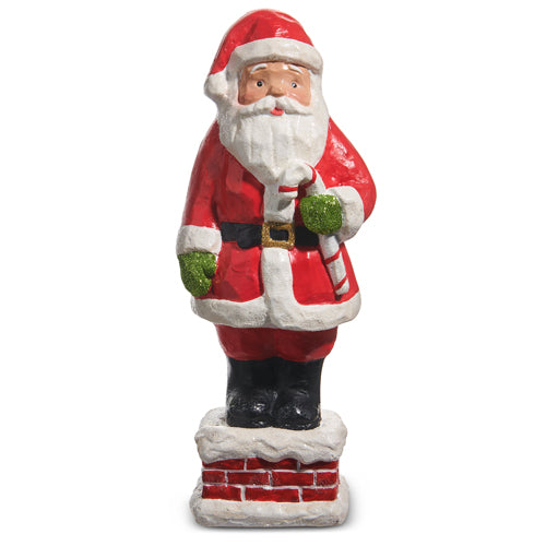 Santa Down the Chimney Figure
