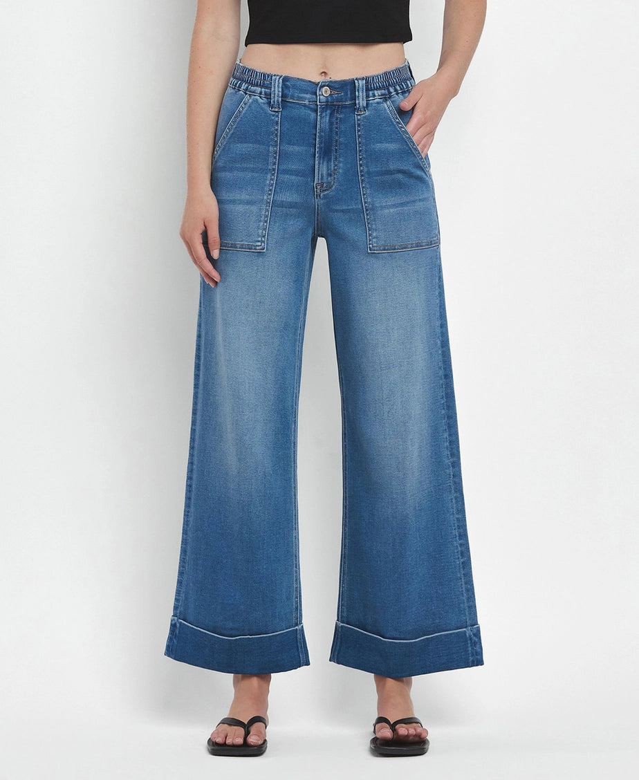 Double Cuff Baggy Jeans