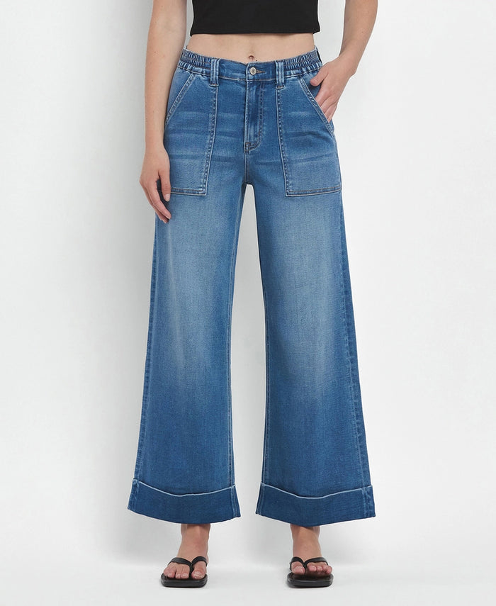 Double Cuff Baggy Jeans