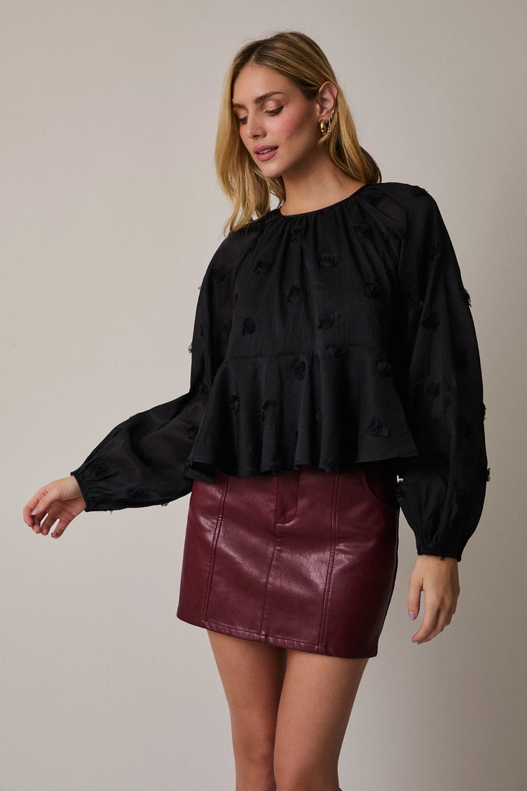Tiered Mesh Blouse