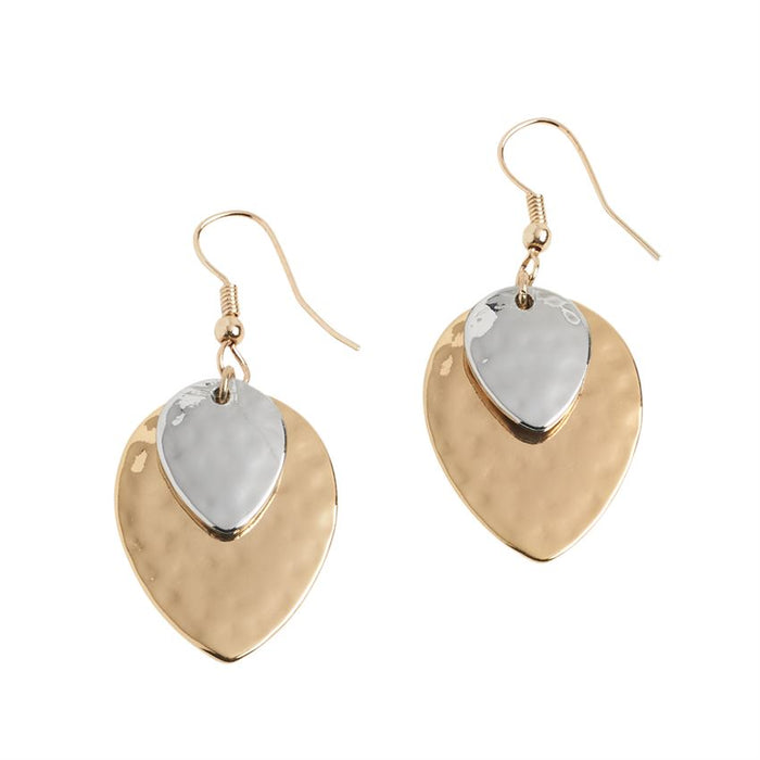 Pointed Oval Drop Earrings