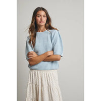 Textured Half Sleeve Sweater