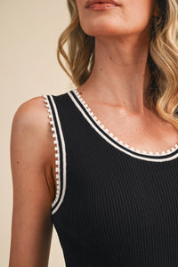 Picot Trim Tank Top