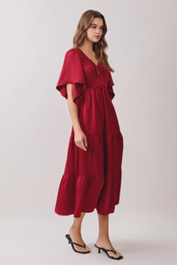 Ruched Tiered Maxi Dress