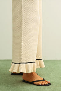 Ruffled Hem Knit Pants