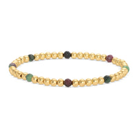 Stretch Beaded Bracelet with Stone Accents