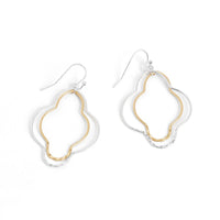 Mixed Metal Dangle Earrings