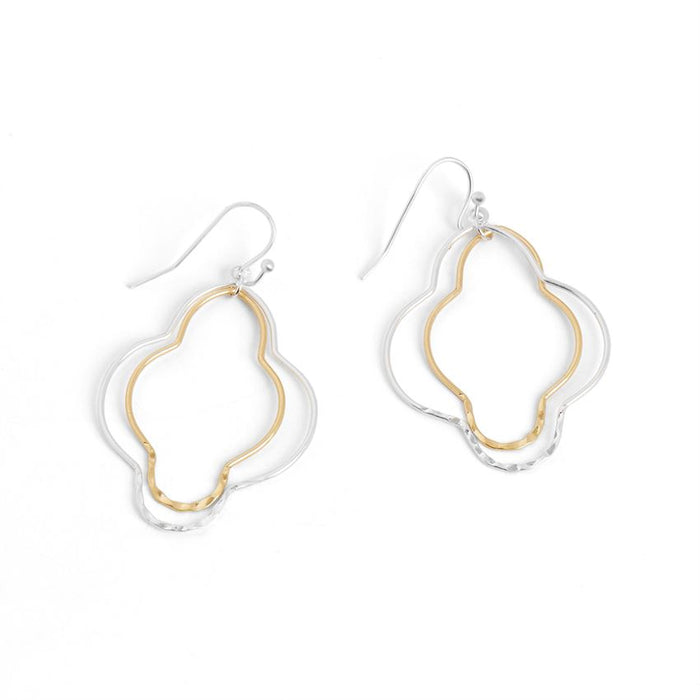 Mixed Metal Dangle Earrings