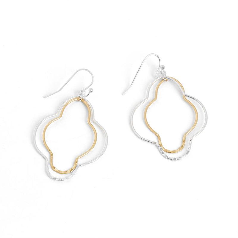 Mixed Metal Dangle Earrings