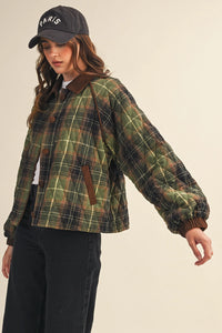 Plaid Quilted Jacket