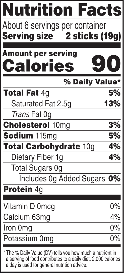 Cheddar Asiago Cheese Sticks