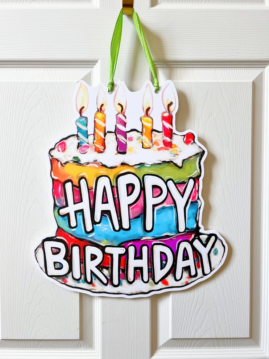 Birthday Cake Door Hanger
