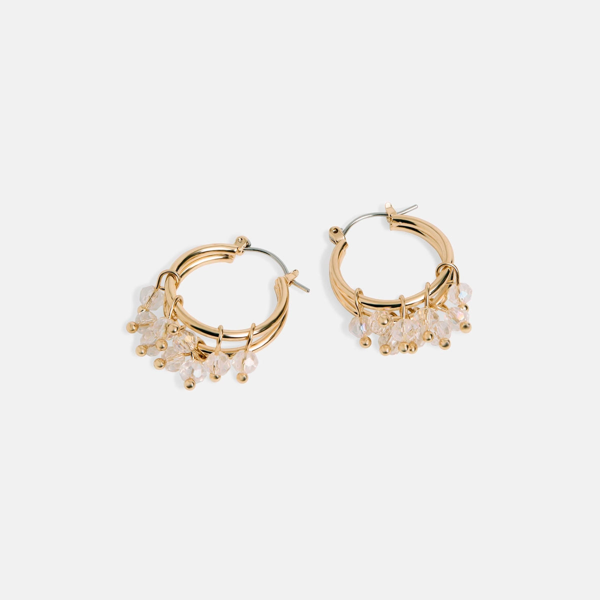 Bead Slide Hoop Earrings
