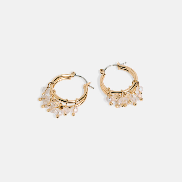 Bead Slide Hoop Earrings