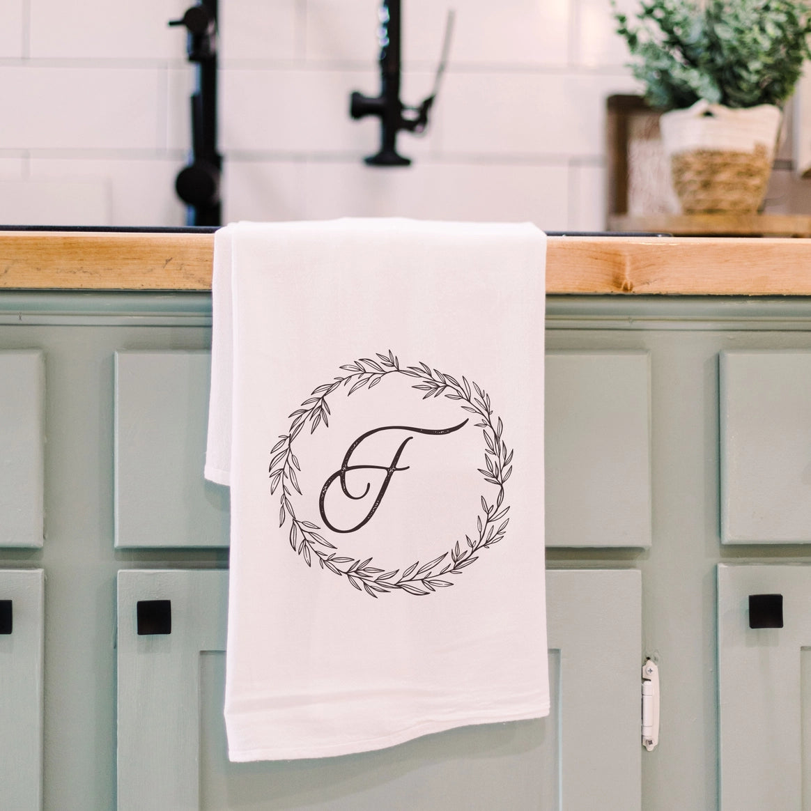 Monogrammed Tea Towel