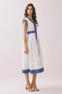 Trim Detail Midi Dress