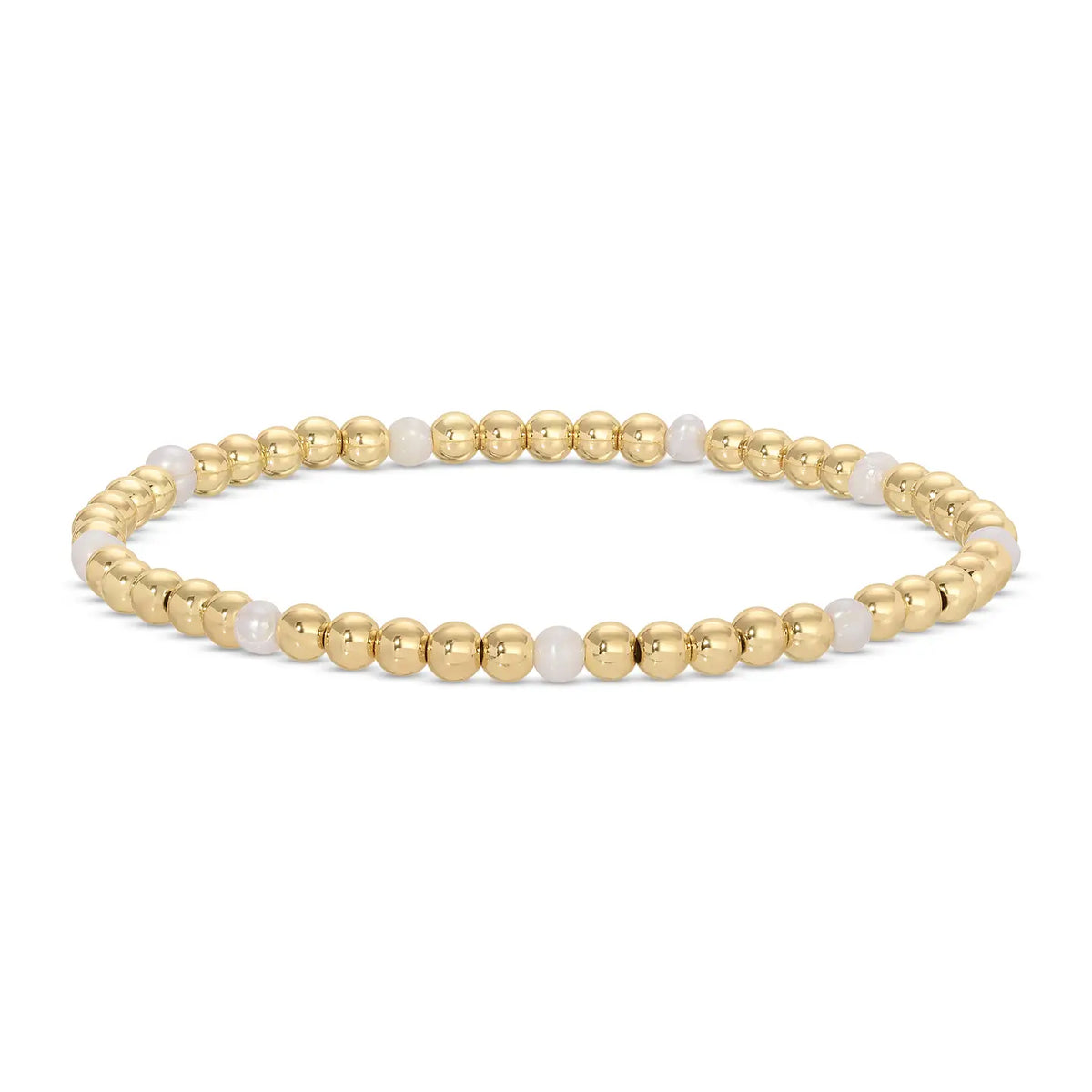 Bead and Pearl Stretch Bracelet