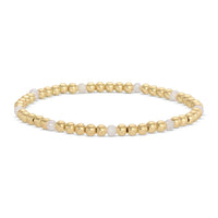 Bead and Pearl Stretch Bracelet