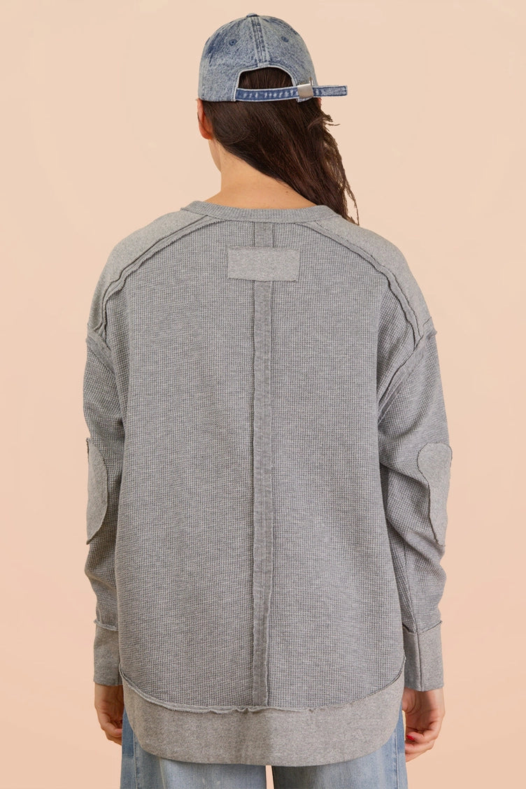 Elbow Patch Knit Top