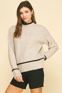Contrast Trim Sweater