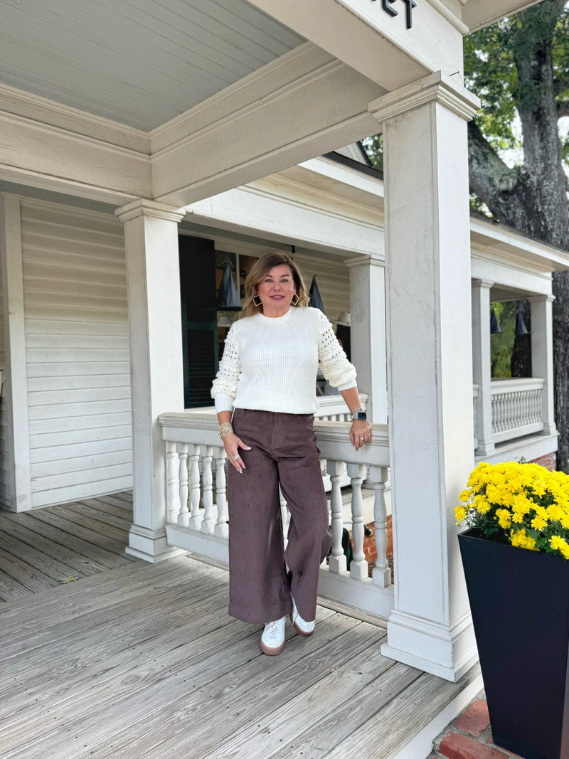 Corduroy Wide Leg Pants