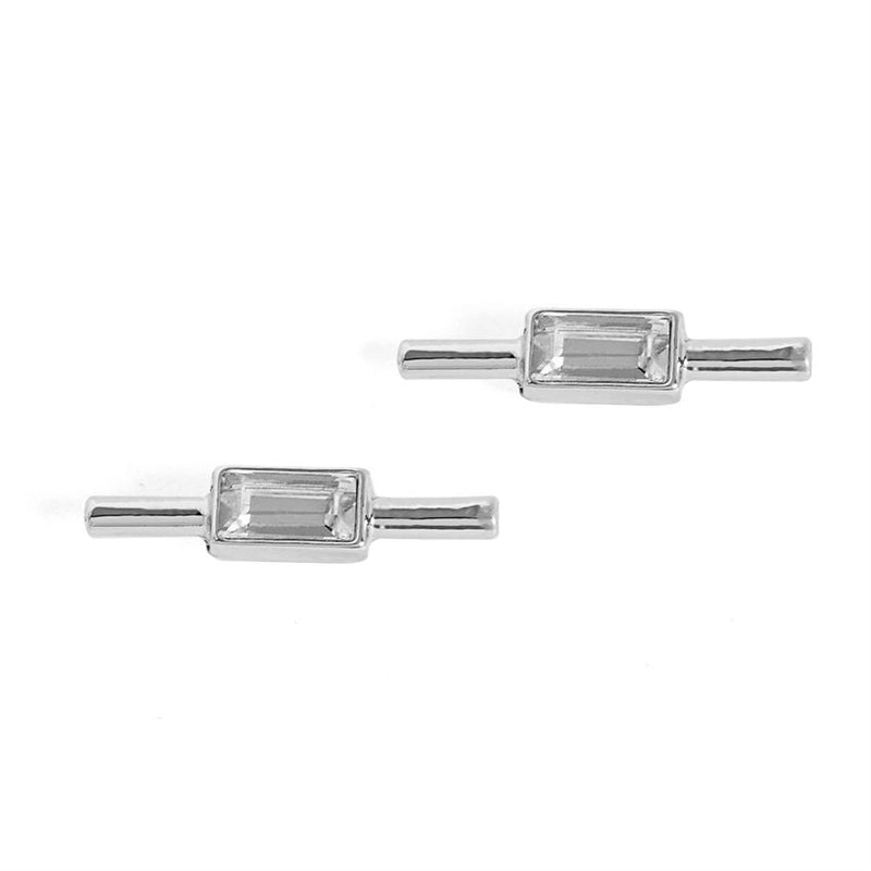 Straight Bar Stud Earrings