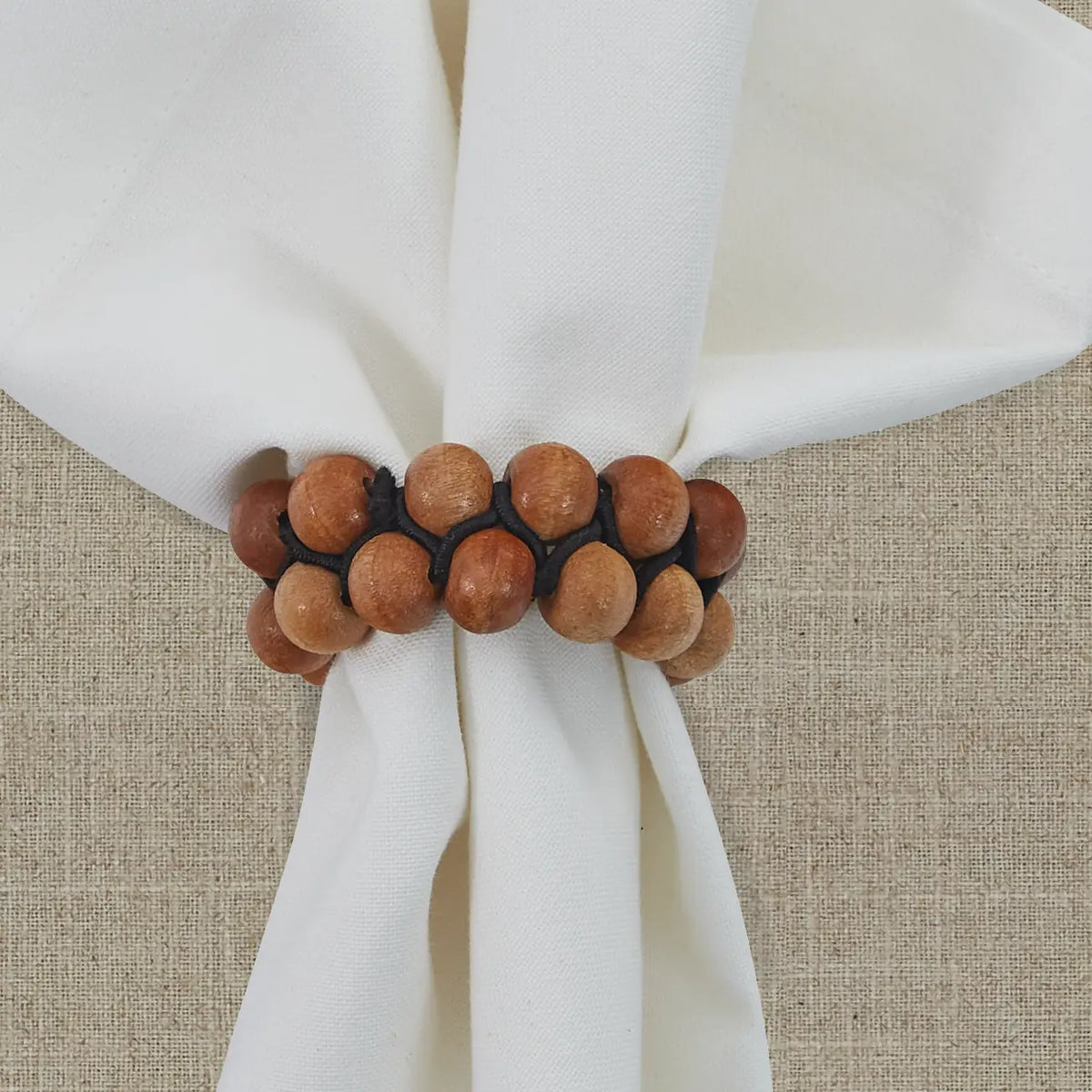 Wooden Bead Napkin Ring