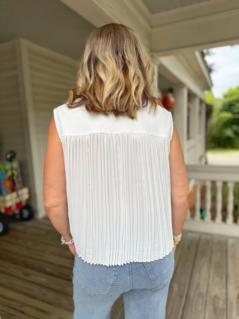 Button Down Cropped Vest