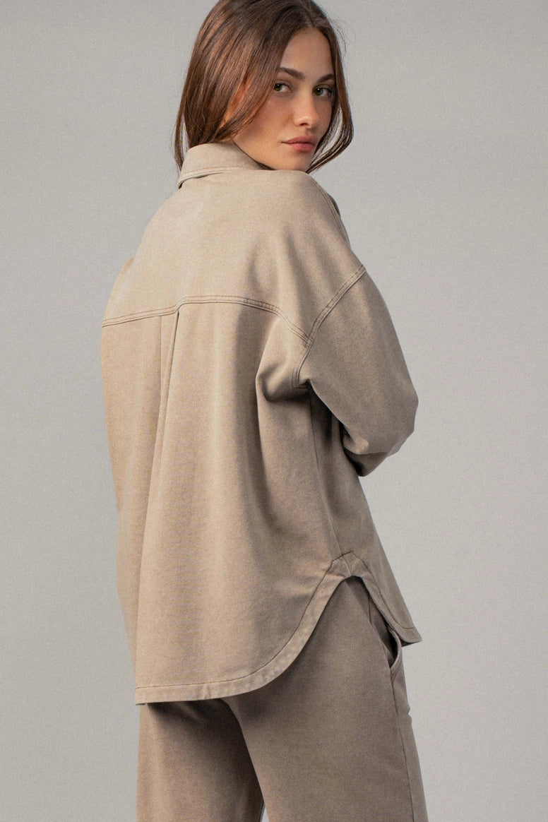 Western Relaxed Denim Top