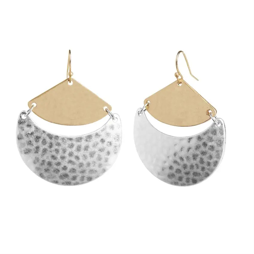 Swinging Moon Dangle Earrings
