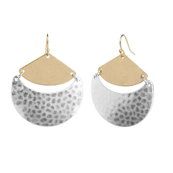 Swinging Moon Dangle Earrings