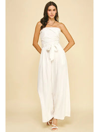 Sleeveless Belted Jumpsuit