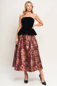 Strapless Velvet Top