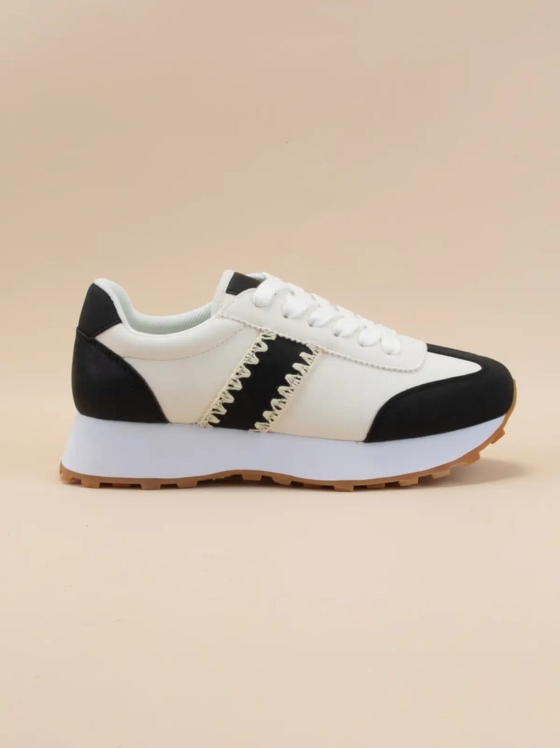 Stitched Edge Lightweight Sneakers