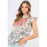 Floral Embroidered Top