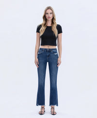 Frayed Hem Flare Jeans