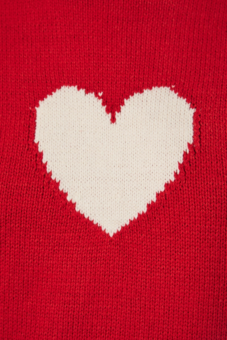 Heart Sleeveless Sweater