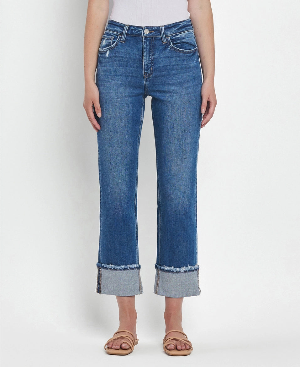 Victoria Cuffed Straight Jeans