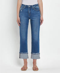 Victoria Cuffed Straight Jeans