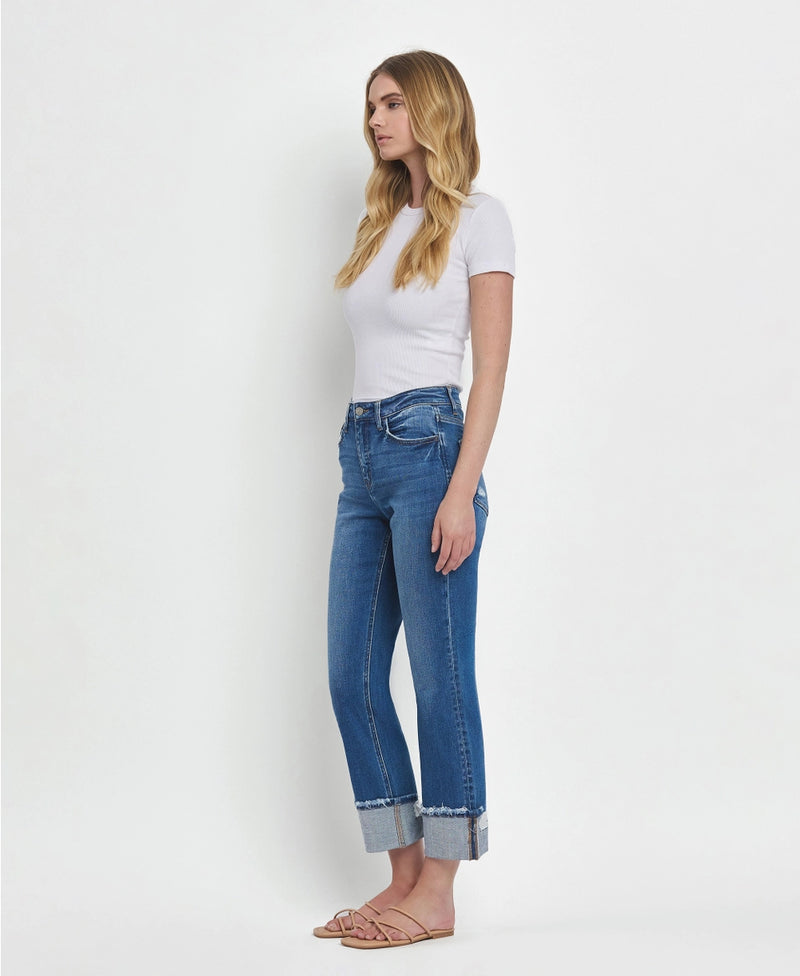Victoria Cuffed Straight Jeans