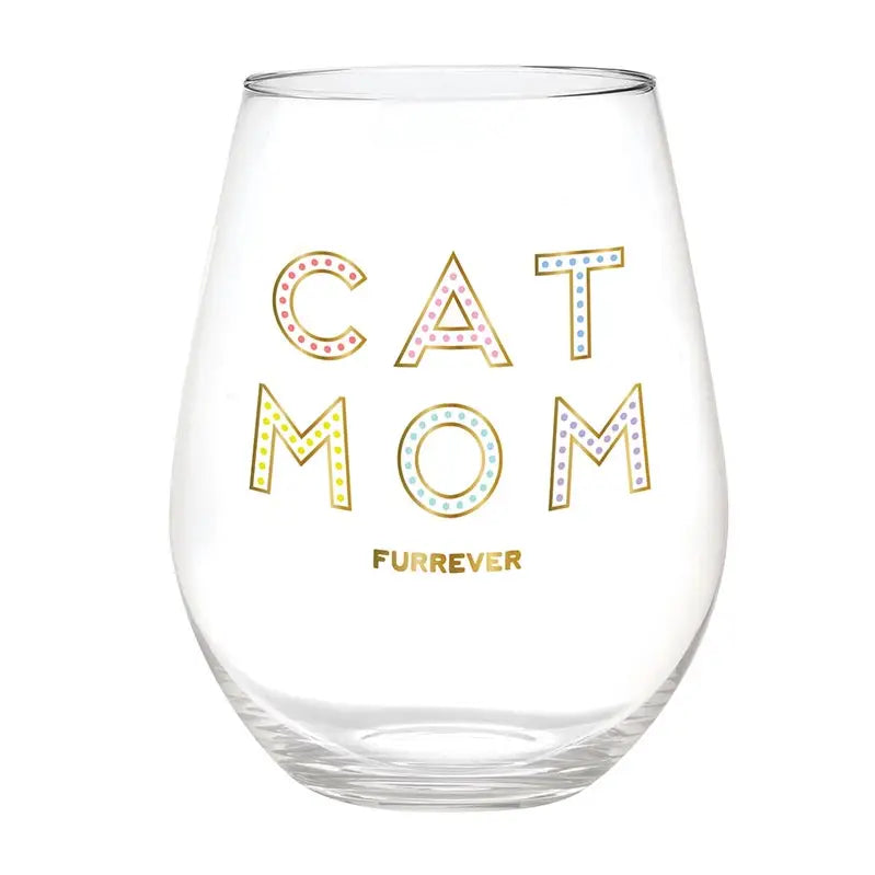 Cat Mom Jumbo Wine Glass